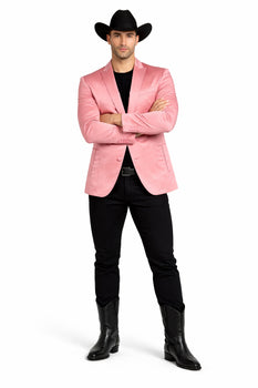 Men's Slim Fit Western Blazer Sport Coats Mauve Sacos Vaqueros Para Hombre