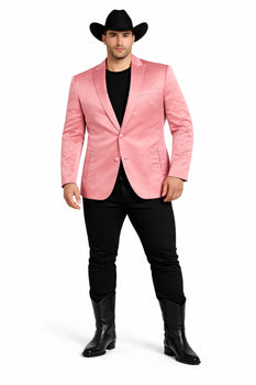 Men's Slim Fit Western Blazer Sport Coats Mauve Sacos Vaqueros Para Hombre