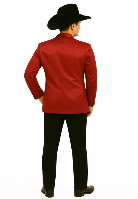 Men's Slim Fit Western Blazer Sport Coats Red Sacos Vaqueros Para Hombre