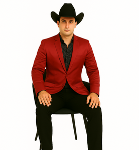 Men's Slim Fit Western Blazer Sport Coats Red Sacos Vaqueros Para Hombre