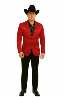 Men's Slim Fit Western Blazer Sport Coats Red Sacos Vaqueros Para Hombre