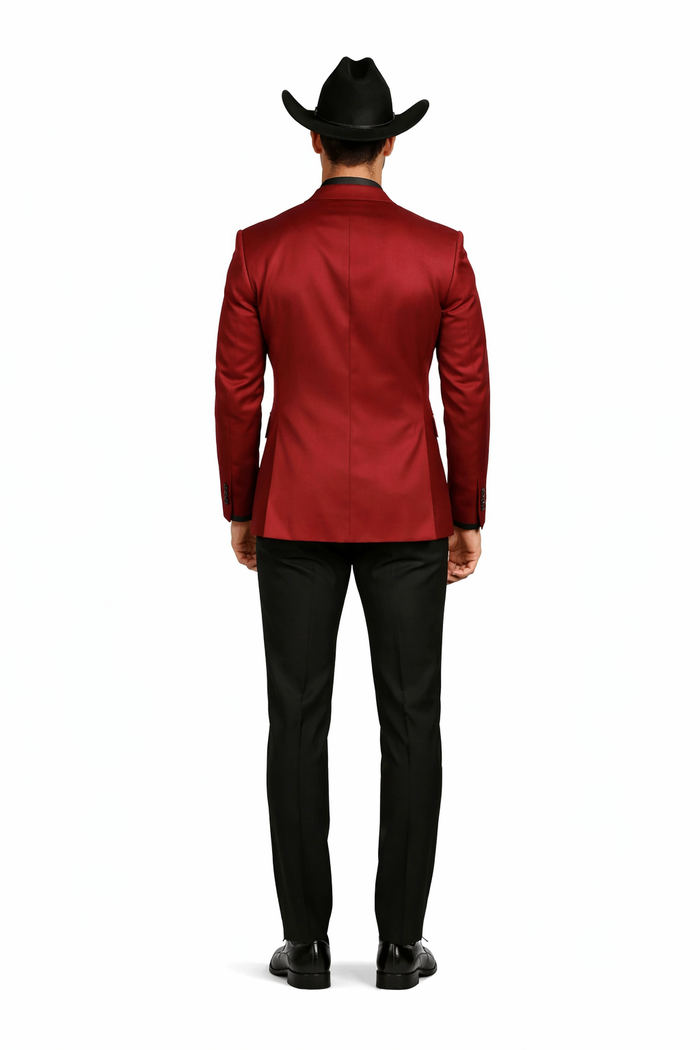 Men's Slim Fit Western Blazer Sport Coats Red Sacos Vaqueros Para Hombre