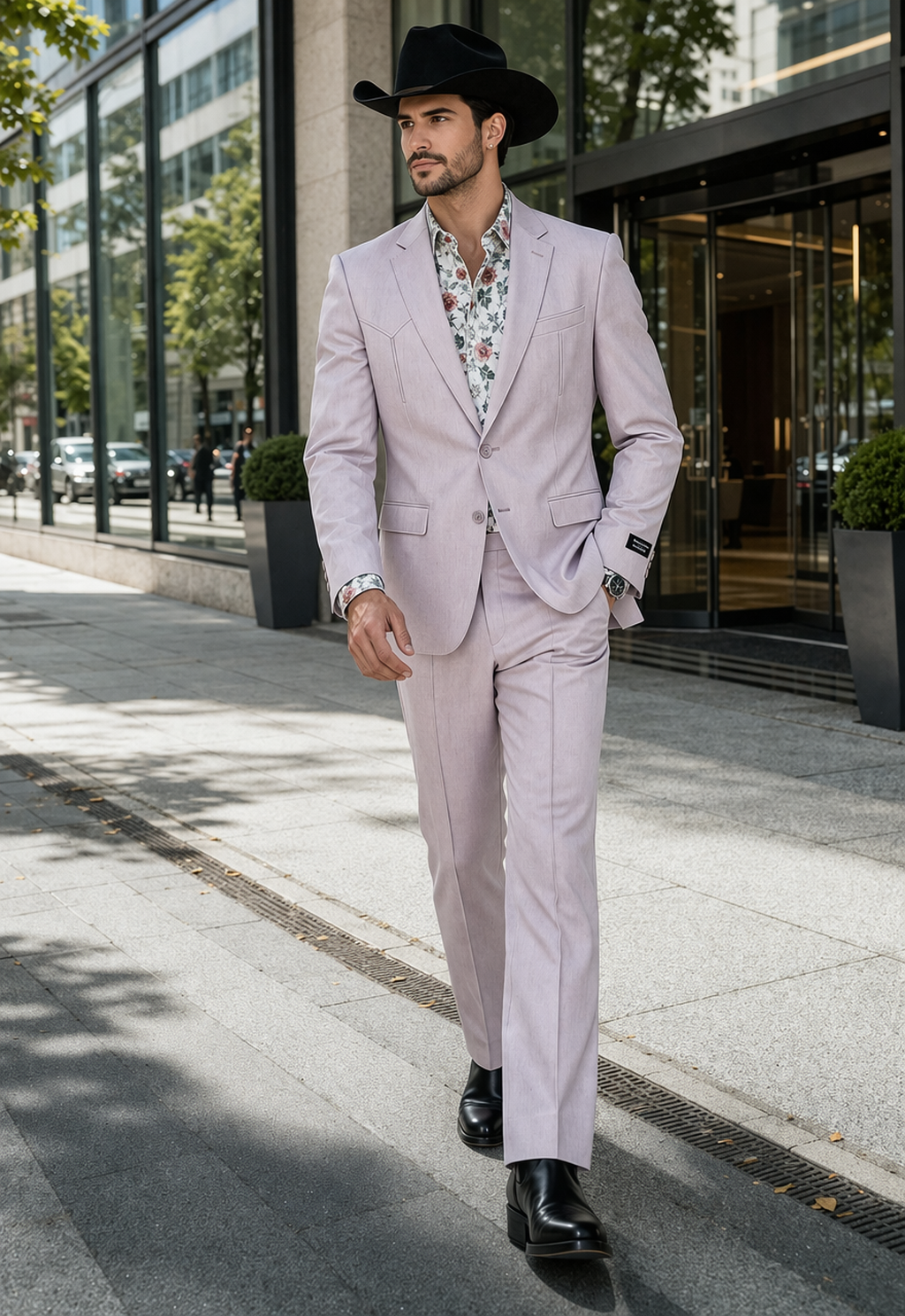 Men's Slim Fit Western Blazer Sport Coats Silver Sacos Vaqueros Para Hombre