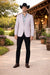 Men's Slim Fit Western Blazer Sport Coats Silver Sacos Vaqueros Para Hombre