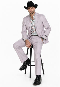 Men's Slim Fit Western Blazer Sport Coats Silver Sacos Vaqueros Para Hombre