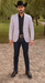 Men's Slim Fit Western Blazer Sportcoat Silver Sacos Vaqueros Para Hombre