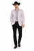 Men's Slim Fit Western Blazer Sportcoat Silver Sacos Vaqueros Para Hombre