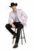 Men's Slim Fit Western Blazer Sportcoat Silver Sacos Vaqueros Para Hombre