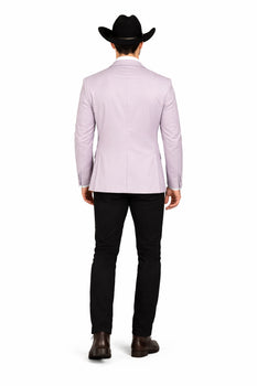Men's Slim Fit Western Blazer Sportcoat Silver Sacos Vaqueros Para Hombre