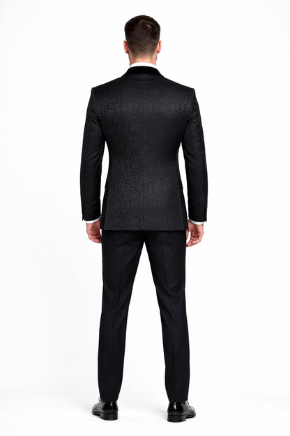 Rossi Man RM1446 – Classic 3-Piece Smoking Style Tuxedo Suit for Men