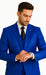 Mens Solid Royal Suit Brand 3 Piece Fashion Dress Suits