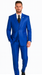 Mens Solid Royal Suit Brand 3 Piece Fashion Dress Suits