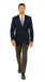 Men'S Sport Coat Jacket Blazer 100% Wool Patterned Fabric Two Button Black