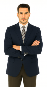 Men'S Sport Coat Jacket Blazer 100% Wool Patterned Fabric Two Button Black