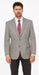 Men's Sport Coat Jacket Blazer 100% Wool Patterned Fabric Two Button  Grey