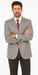 Men's Sport Coat Jacket Blazer 100% Wool Patterned Fabric Two Button  Grey
