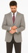 Men's Sport Coat Jacket Blazer 100% Wool Patterned Fabric Two Button  Grey