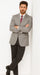 Men's Sport Coat Jacket Blazer 100% Wool Patterned Fabric Two Button  Grey