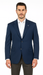 Men's Sport Coat Jacket Blazer 100% Wool Patterned Fabric Two Button  Navy