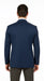 Men's Sport Coat Jacket Blazer 100% Wool Patterned Fabric Two Button  Navy