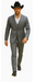 Mens Stacy Adams Suit - Designer Suit - 3 Piece Suit - Vested Suit - Flat Front Pant-Modern Fit Suits Medium Grey Suit