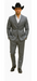 Mens Stacy Adams Suit - Designer Suit - 3 Piece Suit - Vested Suit - Flat Front Pant-Modern Fit Suits Medium Grey Suit