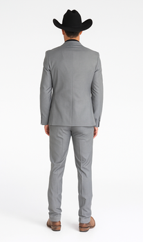 Mens Stacy Adams Suit - Designer Suit - 3 Piece Suit - Vested Suit - Flat Front Pant-Modern Fit Suits Medium Grey Suit