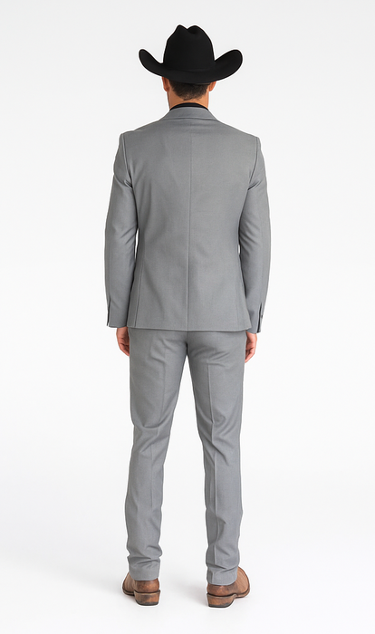Mens Stacy Adams Suit - Designer Suit - 3 Piece Suit - Vested Suit - Flat Front Pant-Modern Fit Suits Medium Grey Suit