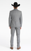 Mens Stacy Adams Suit - Designer Suit - 3 Piece Suit - Vested Suit - Flat Front Pant-Modern Fit Suits Medium Grey Suit