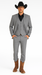 Mens Stacy Adams Suit - Designer Suit - 3 Piece Suit - Vested Suit - Flat Front Pant-Modern Fit Suits Medium Grey Suit