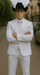 Mens Stacy Adams Suit - Designer Suit - 3 Piece Suit - Vested Suit - Flat Front Pant- Modern Fit Suits White Suit