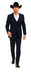 Mens Stacy Adams Suit - Designer Suit - 3 Piece Suits - Vested Suit - Flat Front Pant- Modern Fit Suits Navy Suit