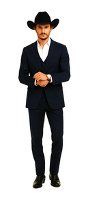 Mens Stacy Adams Suit - Designer Suit - 3 Piece Suits - Vested Suit - Flat Front Pant- Modern Fit Suits Navy Suit