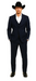Mens Stacy Adams Suit - Designer Suit - 3 Piece Suits - Vested Suit - Flat Front Pant- Modern Fit Suits Navy Suit