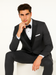 Men's Steel Grey 1 Button  Peak Lapel Suit