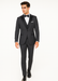 Men's Steel Grey 1 Button  Peak Lapel Suit