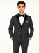 Men's Steel Grey 1 Button  Peak Lapel Suit