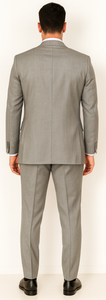 Vitali Brand Suits - Men'S Stone Double Vented Super Fine Poly Blend Suit