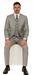 Vitali Brand Suits - Men'S Stone Double Vented Super Fine Poly Blend Suit
