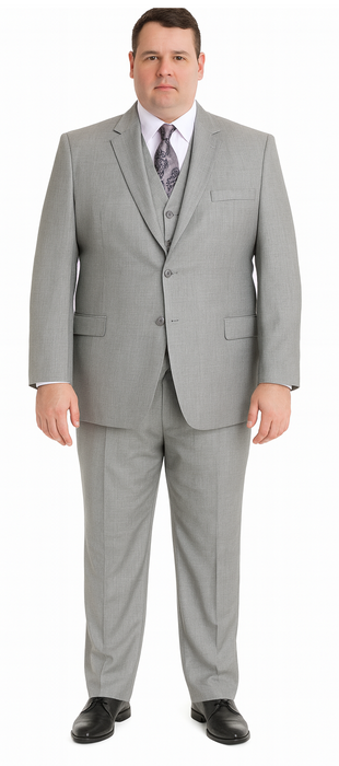Vitali Brand Suits - Men'S Stone Double Vented Super Fine Poly Blend Suit