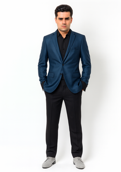 Men's Stylish Sportcoat/ Blazer Cobalt ~Indigo ~ Bright Blue~Teal ~ indigo~Metallic Blue - Image 7