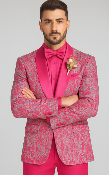 Mens Suit Pink