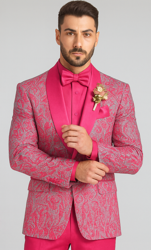 Mens Suit Pink