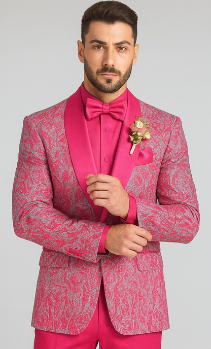 Mens Suit Pink