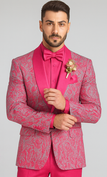 Mens Suit Pink