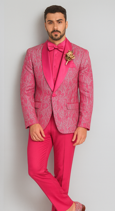 Mens Suit Pink