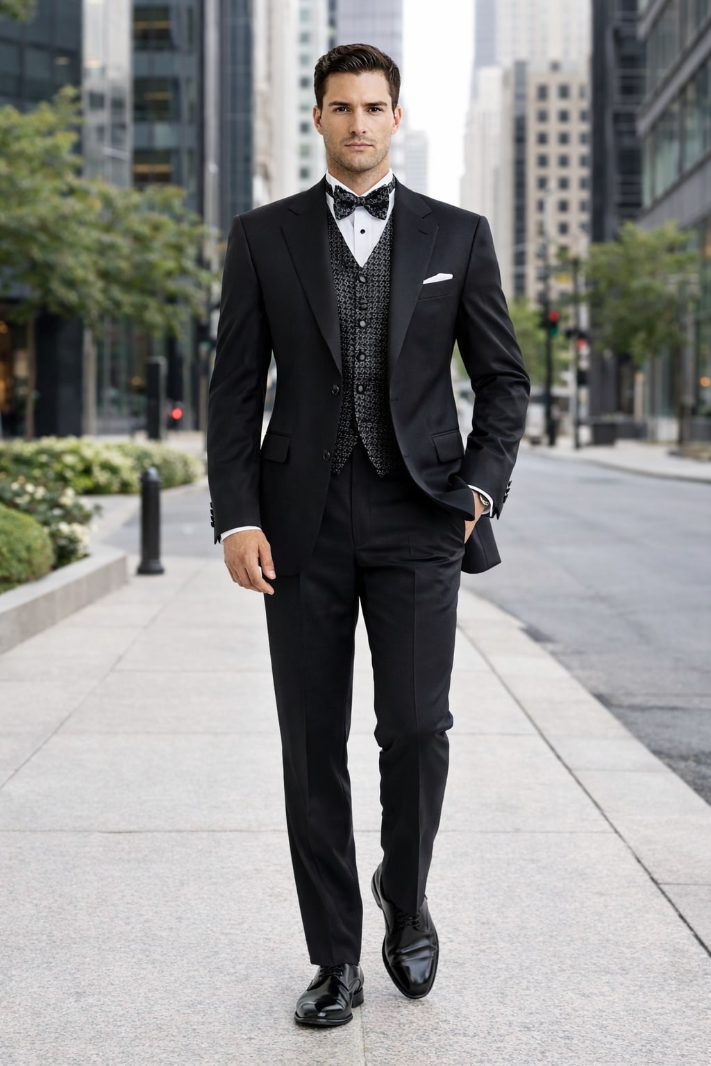2 Button Gianni Super 140'S Wool Premier Quality Italian Fabric Design Jacket + Pants - Image 7
