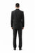 Men's Superior 150s Extra Fine Black 3 pcs Vested Suits with Peak Lapel