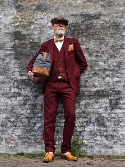 Mens Tailored Suit | 3-piece Suit | Red Barleycorn | Scudboat | Peaky Blinders  Modern Fit
