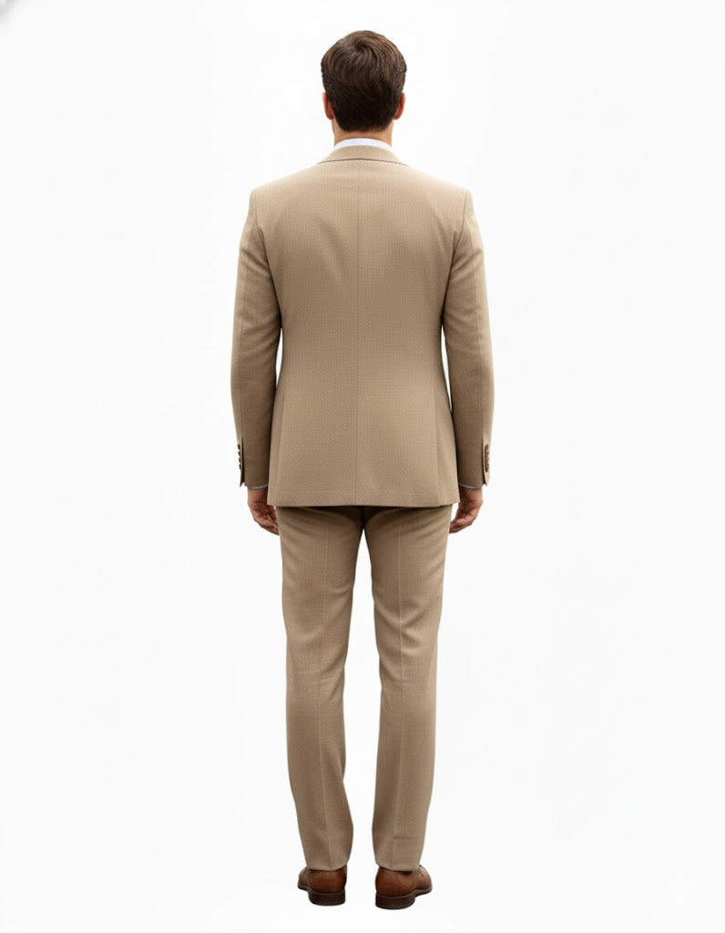 Men's Tan - Coffee Color Outfit Male Attire Great Gatsby Clothing Costumes Suits - Image 2